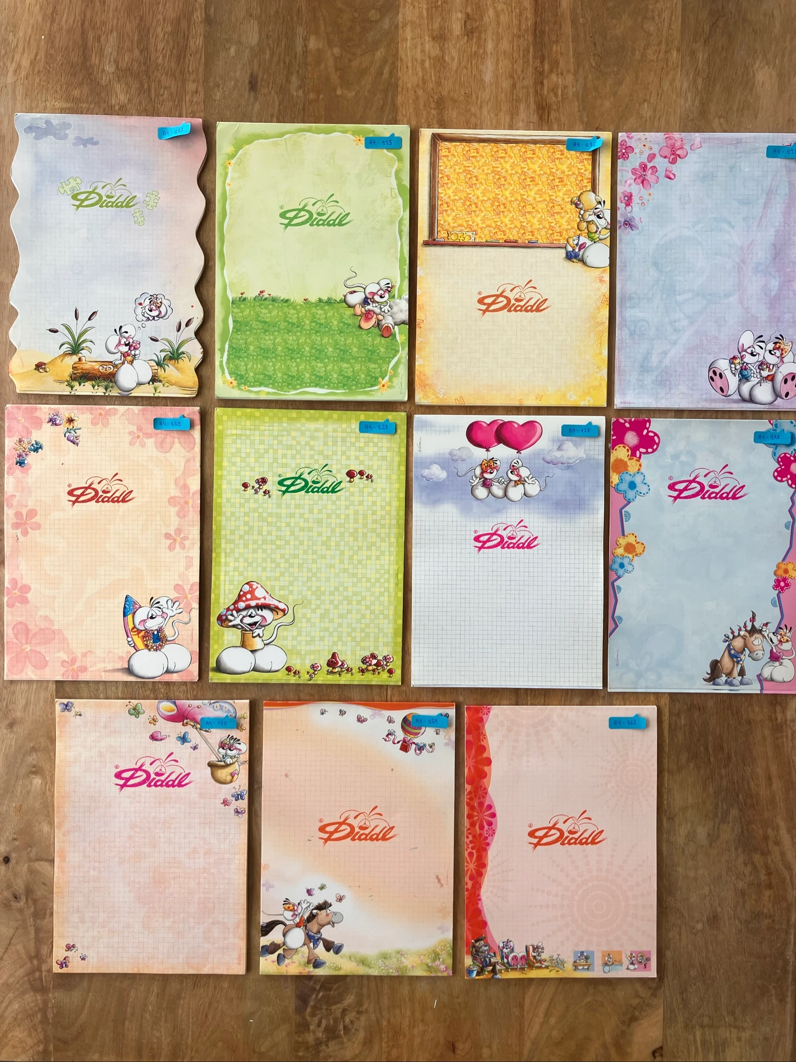 Diddl - Set van 11 A4 blaadjes